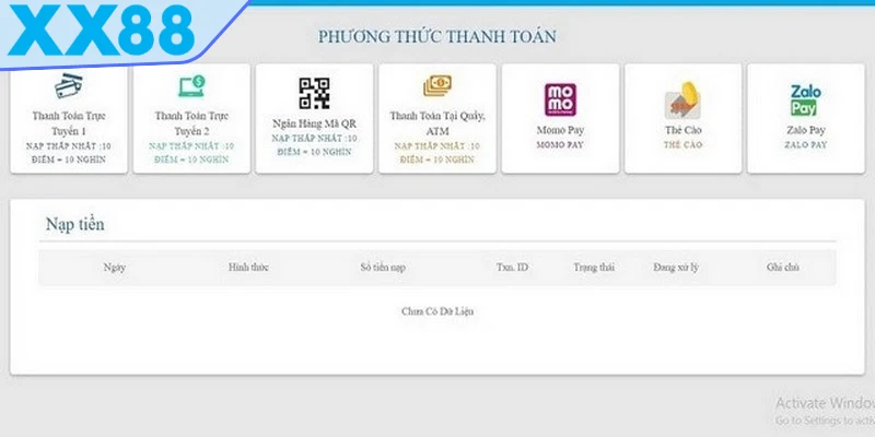 nạp tiền XX88