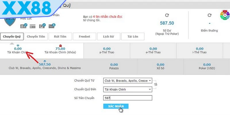 rút tiền XX88